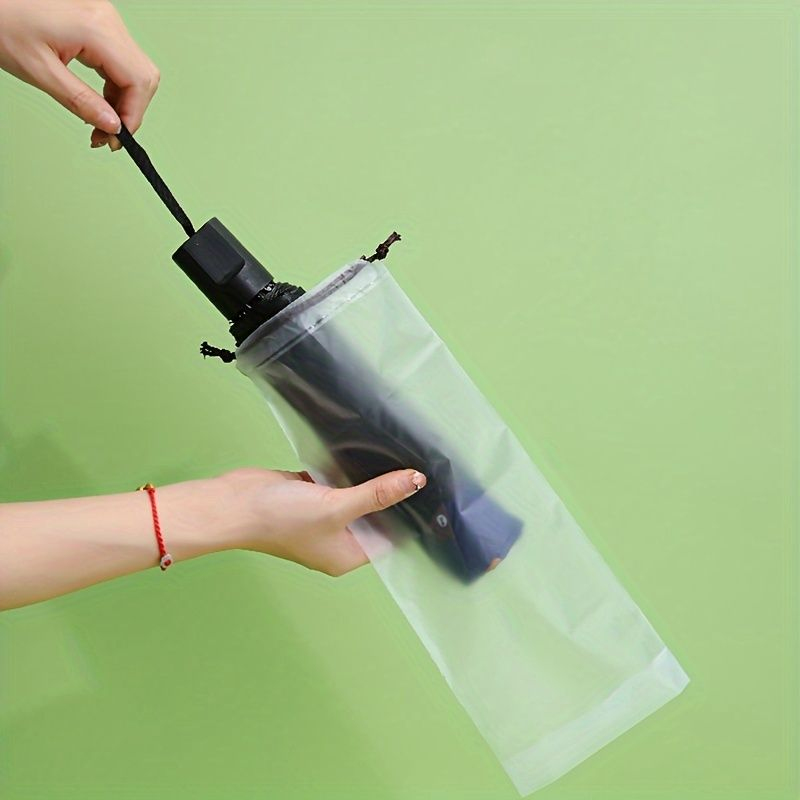 Waterproof Frosted Umbrella Pouch - Leakproof Drawstring Storage Sleeve for Travel